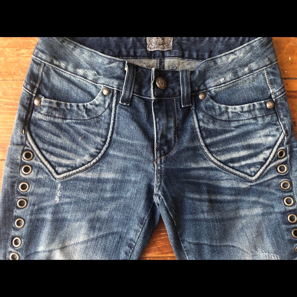 Rerock For Express Rivet Studded R&R Skinny Jean 4 - image 7